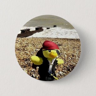 Badge Rond 5 Cm Bouton Danny Duck le pirate