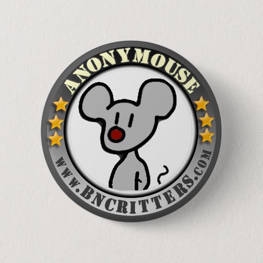 Badge Rond 5 Cm Bouton d'Anonymouse (Devant)