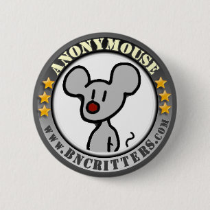 Badge Rond 5 Cm Bouton d'Anonymouse