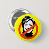 Badge Rond 5 Cm Bouton d'Anti-Hillary Clinton (Devant & derrière)