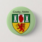 Badge Rond 5 Cm Bouton d'Antrim du comté (Devant)