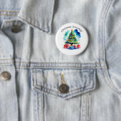 Badge Rond 5 Cm Bouton d'arbre de Noël (En situation)