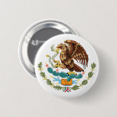 Badge Rond 5 Cm Bouton d'armoiries du Mexique (Devant & derrière)