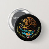 Badge Rond 5 Cm Bouton d'armoiries mexicaines (Devant & derrière)