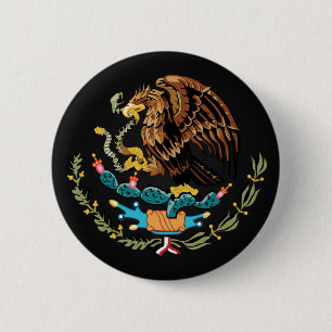 Badge Rond 5 Cm Bouton d'armoiries mexicaines