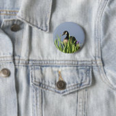 Badge Rond 5 Cm Bouton d'art animal de Canada Goose Irises (En situation)