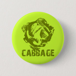 Badge Rond 5 Cm Bouton d'art de bruit de chou commun