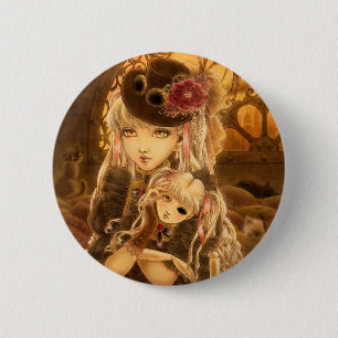 Badge Rond 5 Cm Bouton d'art de Steampunk