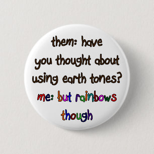 Badge Rond 5 Cm Bouton d'artiste d'arc-en-ciel