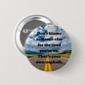 Badge Rond 5 Cm Bouton d'asphalte personnel (Devant & derrière)