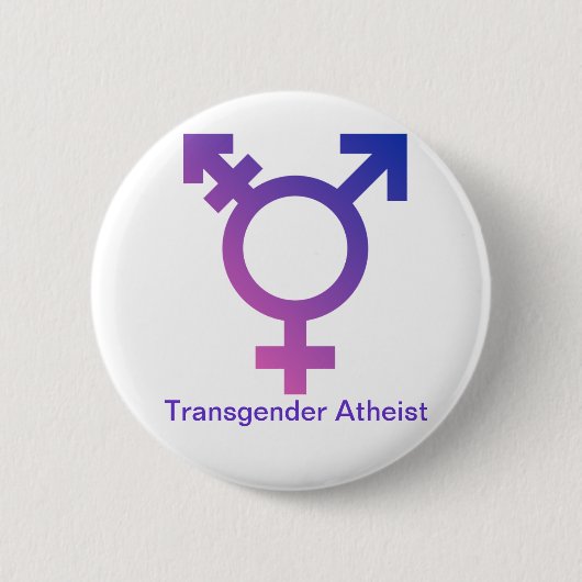 Badge Rond 5 Cm Bouton d'athée de transsexuel (Devant)
