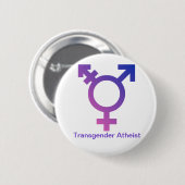 Badge Rond 5 Cm Bouton d'athée de transsexuel (Devant & derrière)