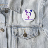 Badge Rond 5 Cm Bouton d'athée de transsexuel (En situation)