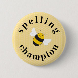 Badge Rond 5 Cm Bouton d'attribution du prix du champion d'abeille
