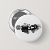 Badge Rond 5 Cm Bouton d'auteurs de vitesse (Devant & derrière)