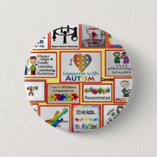 Badge Rond 5 Cm bouton d'autisme