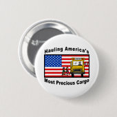 Badge Rond 5 Cm Bouton d'autobus scolaire - customisé (Devant & derrière)