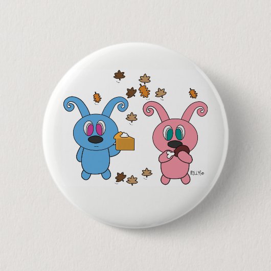 Badge Rond 5 Cm Bouton d'automne de Rollys (Devant)
