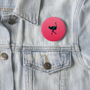 Badge Rond 5 Cm Bouton d'autruche Abstrait