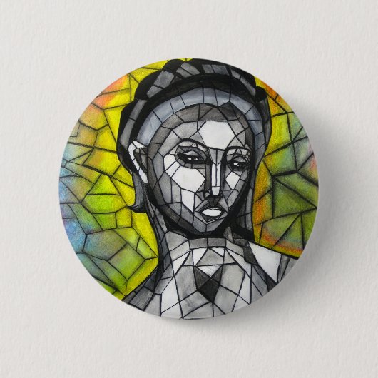 Badge Rond 5 Cm Bouton d'avenue Maria (Devant)