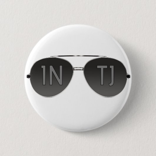 Badge Rond 5 Cm Bouton d'aviateur d'INTJ (Devant)