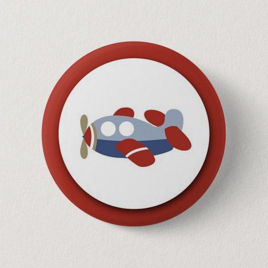 Badge Rond 5 Cm Bouton d'avion (Devant)