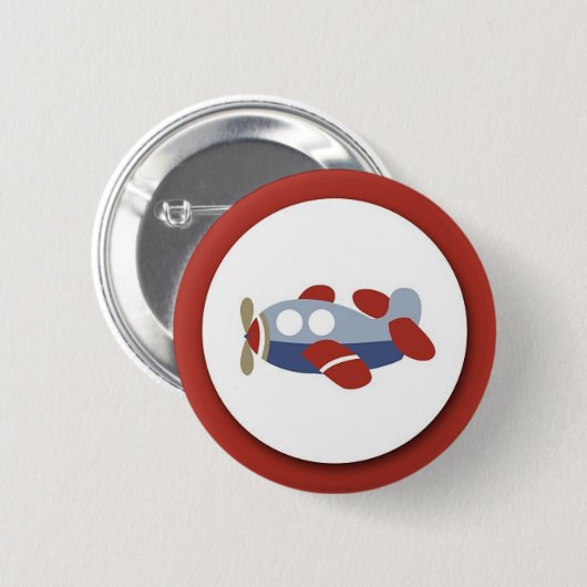 Badge Rond 5 Cm Bouton d'avion (Devant & derrière)