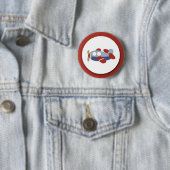 Badge Rond 5 Cm Bouton d'avion (En situation)