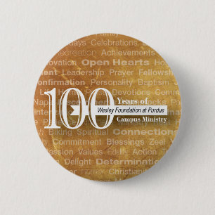 Badge Rond 5 Cm bouton de 100 ans !