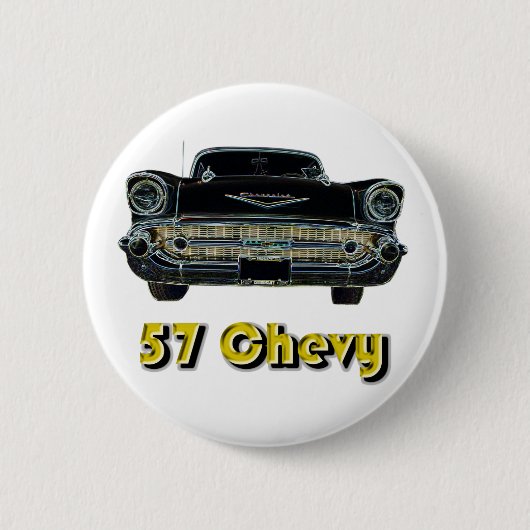 Badge Rond 5 Cm Bouton de 57 Chevy (Devant)