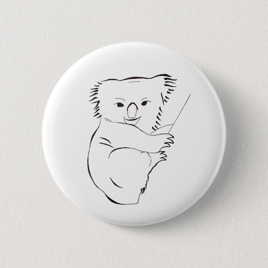 Badge Rond 5 Cm Bouton de accrochage de koala (Devant)