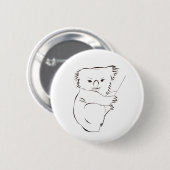 Badge Rond 5 Cm Bouton de accrochage de koala (Devant & derrière)