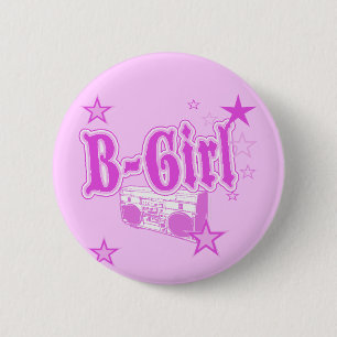 Badge Rond 5 Cm Bouton de B-Fille