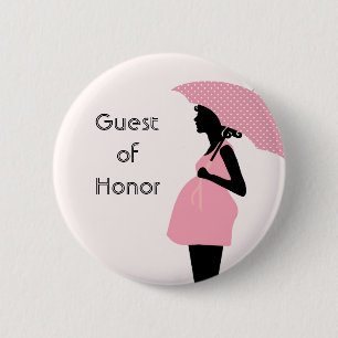 Badge Rond 5 Cm Bouton de baby shower de "invite de honneur"