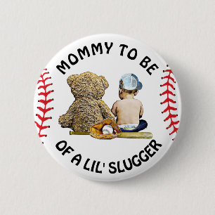 Badge Rond 5 Cm Bouton de Baby shower de la mamie Lil Slugger