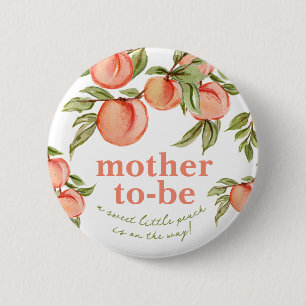 Badge Rond 5 Cm Bouton de Baby shower de pêche sucré