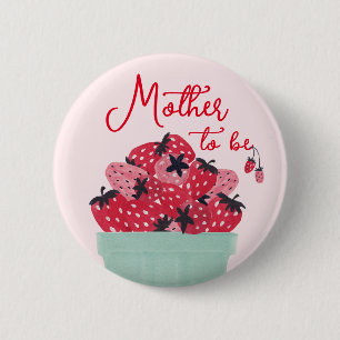 Badge Rond 5 Cm Bouton de Baby shower doux Berry à être