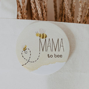 Badge Rond 5 Cm Bouton de Baby shower doux Bumblebee Mama to Bee