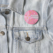 Badge Rond 5 Cm Bouton de baiser de rose de salon (En situation)