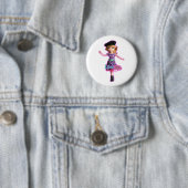 Badge Rond 5 Cm Bouton de Balance (En situation)