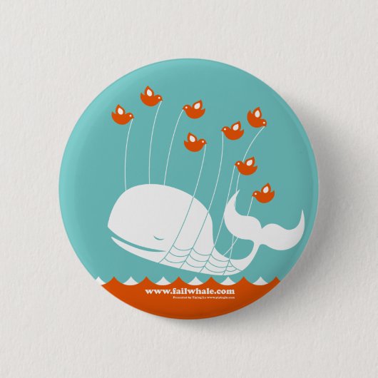 Badge Rond 5 Cm Bouton de baleine d'échouer (Devant)