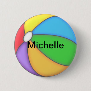 Badge Rond 5 Cm Bouton de balle de plage personnalisé
