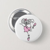 Badge Rond 5 Cm Bouton de ballerine de souris (Devant & derrière)