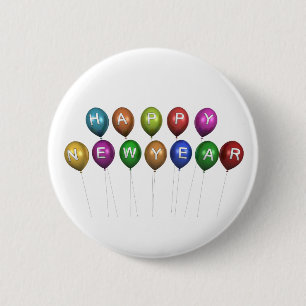 Badge Rond 5 Cm Bouton de ballon de bonne année