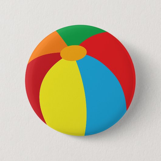Badge Rond 5 Cm Bouton de ballon de plage (Devant)