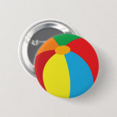 Badge Rond 5 Cm Bouton de ballon de plage (Devant & derrière)