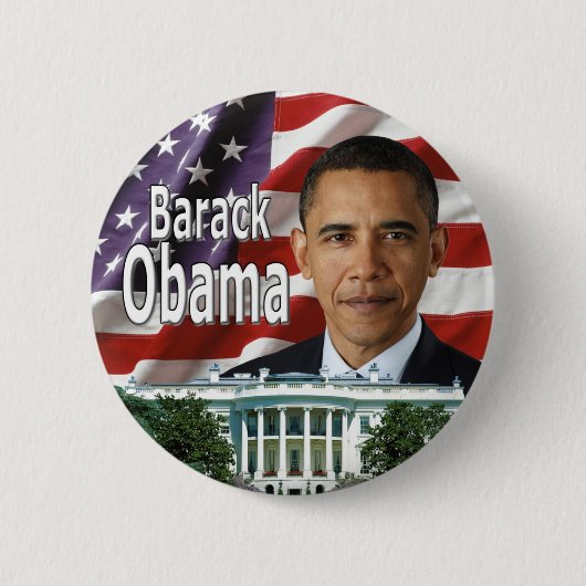 Badge Rond 5 Cm Bouton de Barack Obama (Devant)