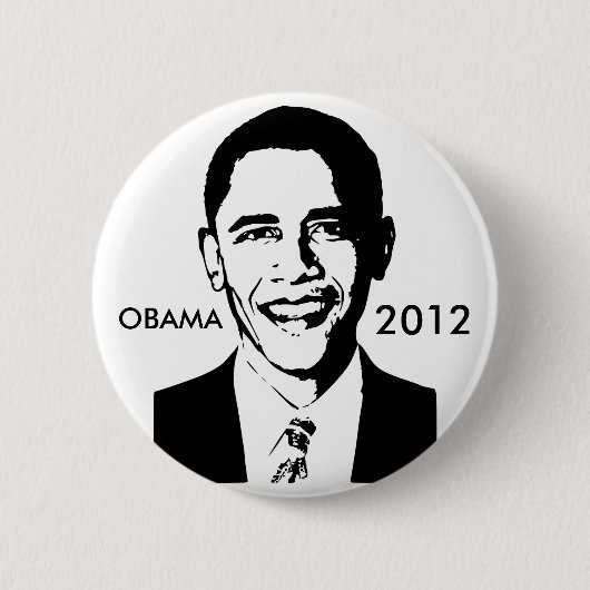Badge Rond 5 Cm Bouton de Barack Obama 2012 (Devant)
