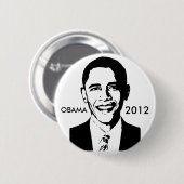 Badge Rond 5 Cm Bouton de Barack Obama 2012 (Devant & derrière)