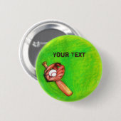 Badge Rond 5 Cm Bouton de base-ball (Devant & derrière)